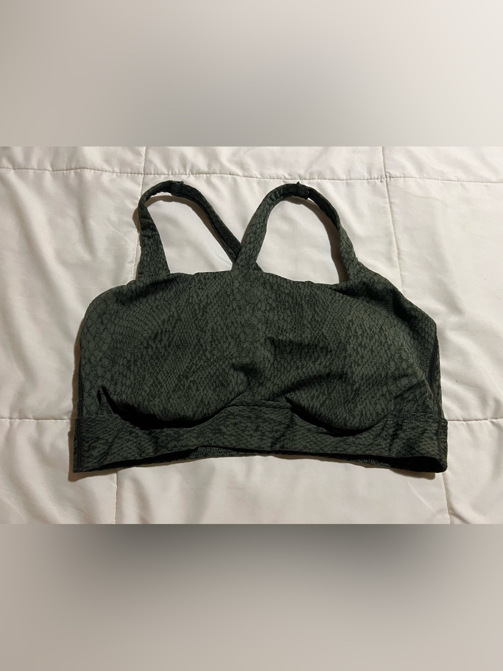 all in motion Dark Green Textured Seamless Sports Bralette